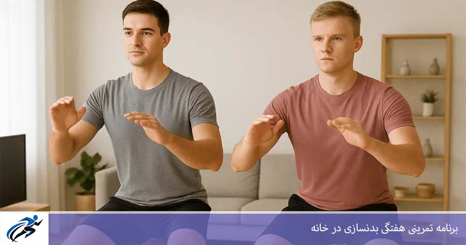 برنامه تمرينی هفتگی بدنسازی در خانه